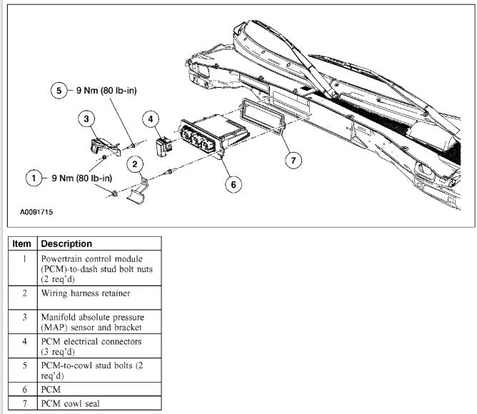 2009-10 FORD F-SERIES 6.8 liter V10 REPLACEMENT PCM 9C3A-12A650-AKD, Hardware VK2-C3912